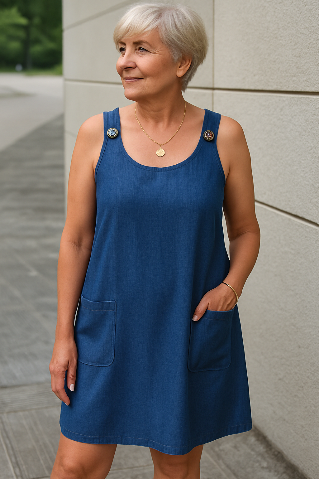 Noor | Sukienka w stylu denim