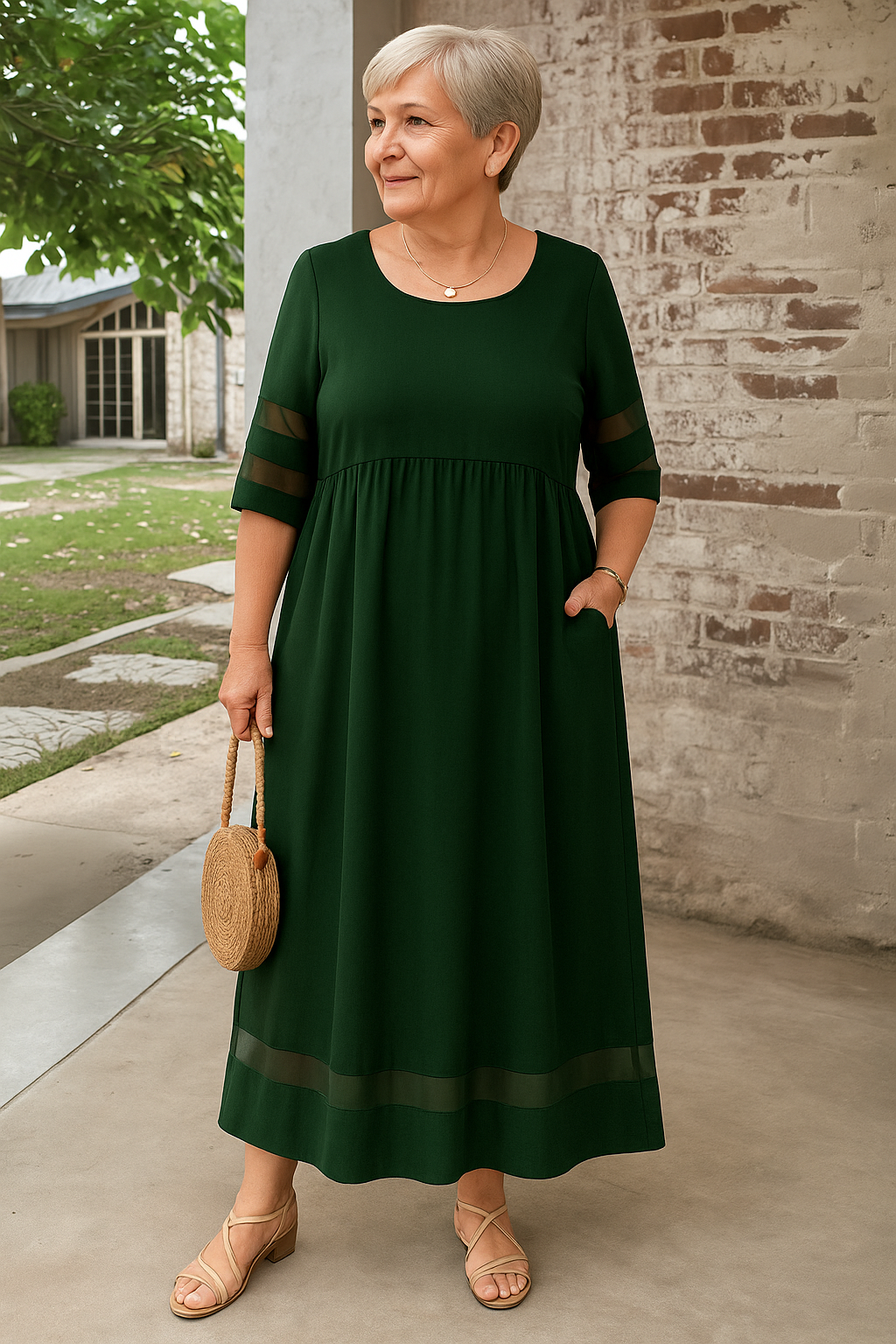 Marion | Elegancka Sukienka Midi w Kształcie Litery A