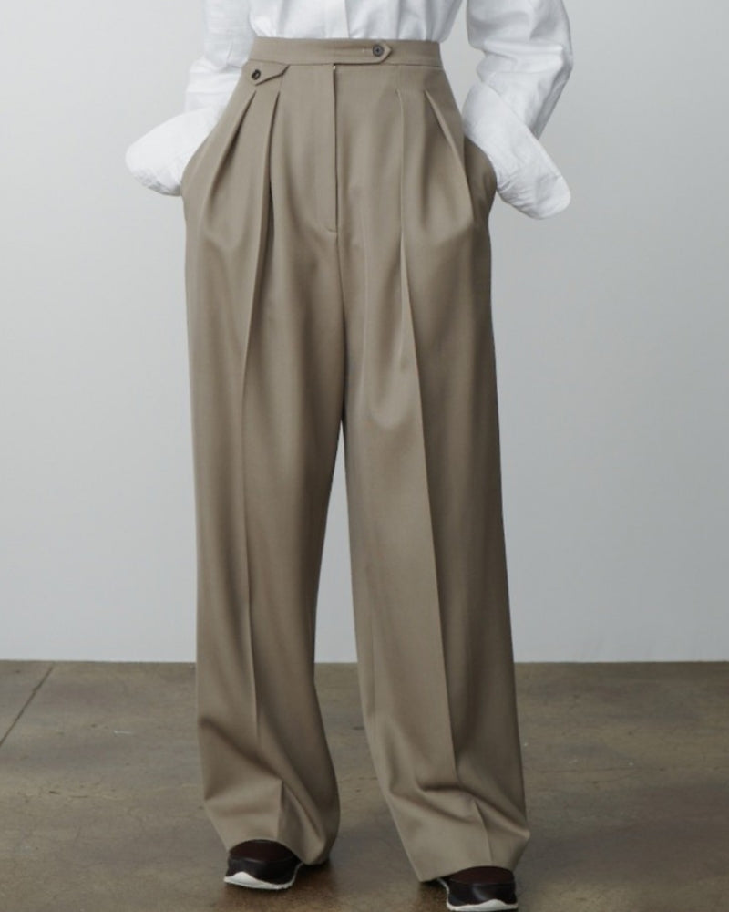 Wełniane Spodnie Oversized