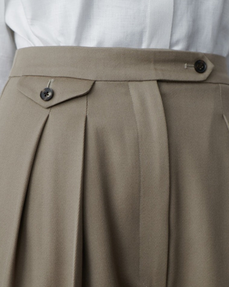 Wełniane Spodnie Oversized