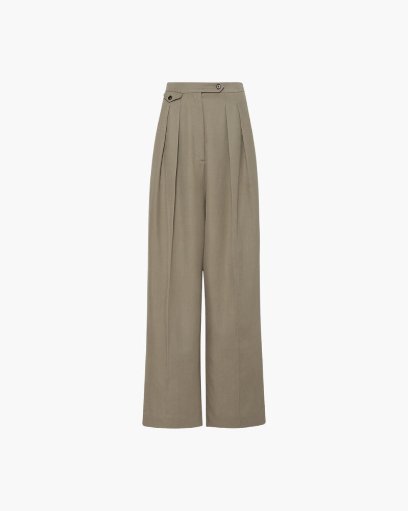 Wełniane Spodnie Oversized