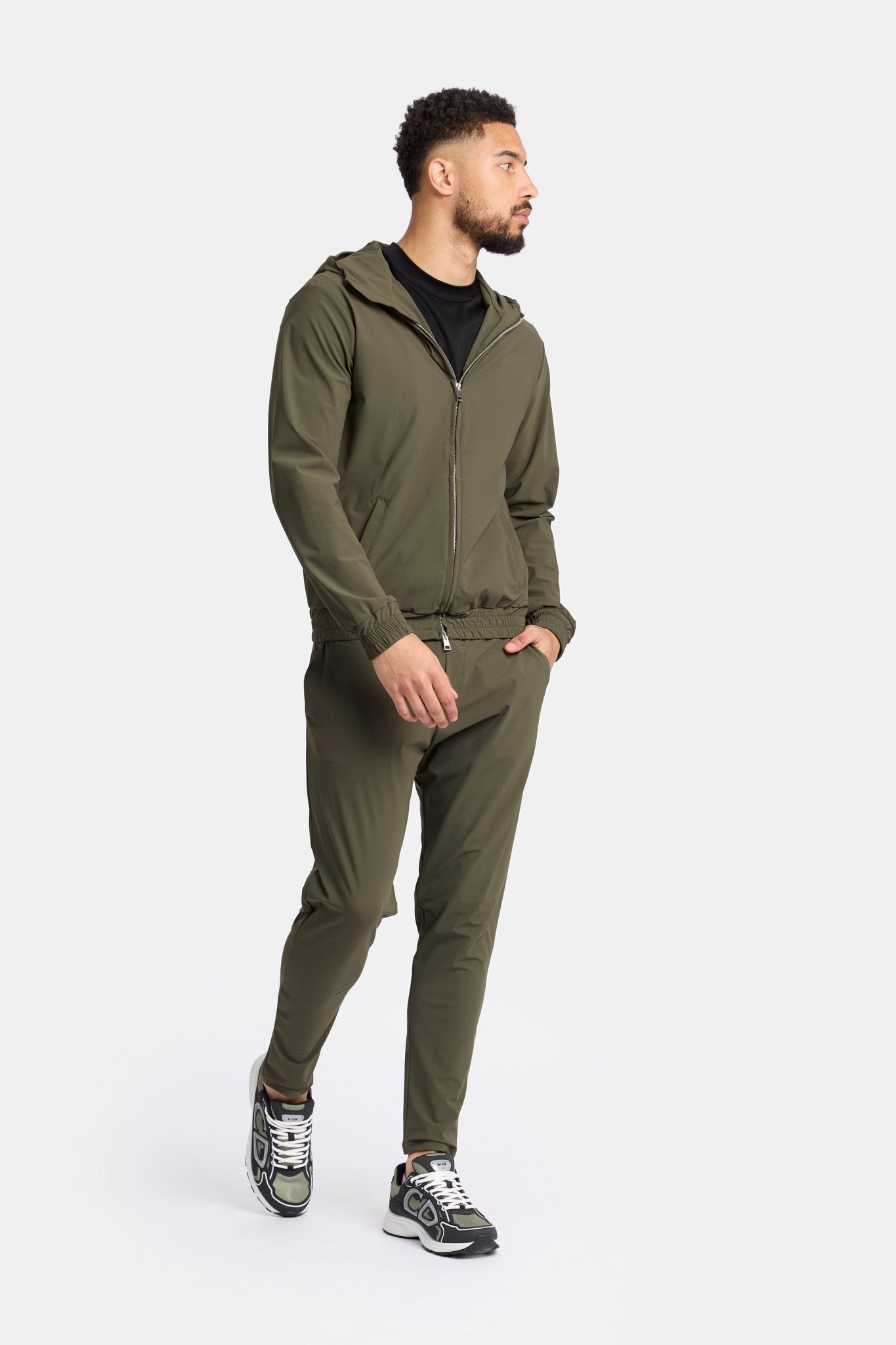 Ciemnozielony Kaptur Tech Suit